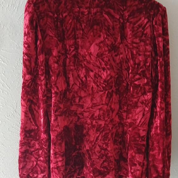 Antilia Femme Rich Red Velvet Top - Picture 7 of 9
